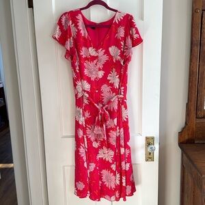 🌺Talbots Plus pink floral dress. Size 16W.